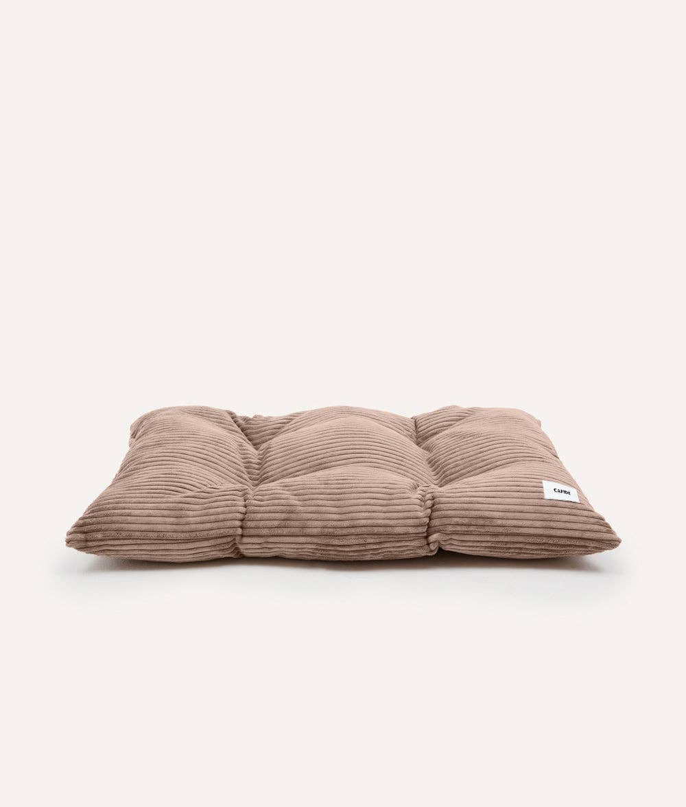 Coussin velour beige