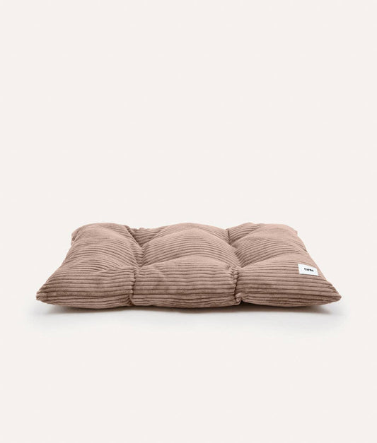 Coussin velour beige