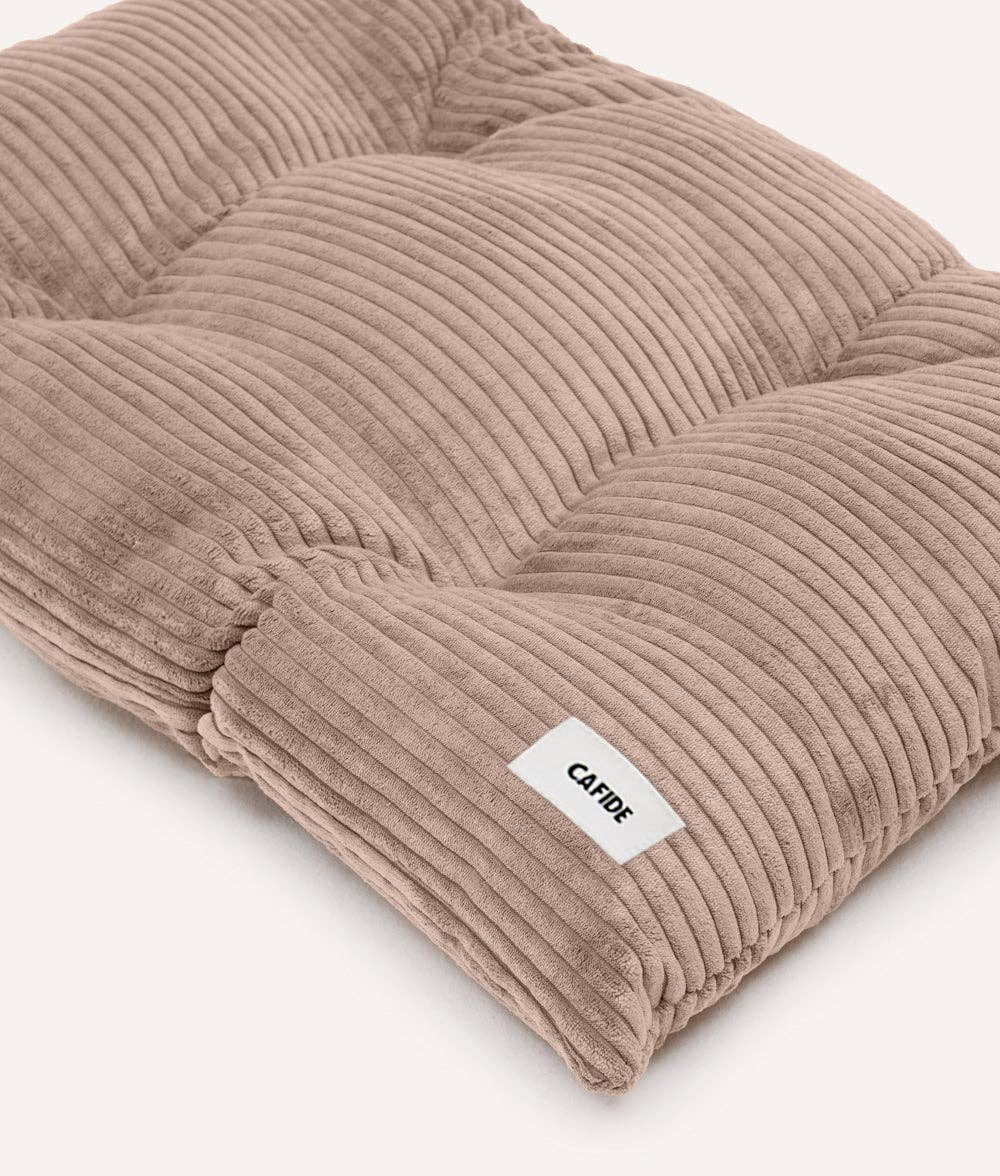 Coussin velour beige